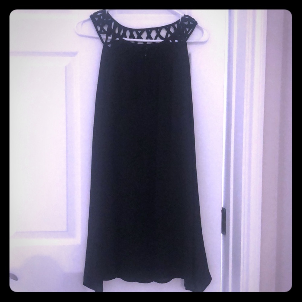 Black chiffon dress